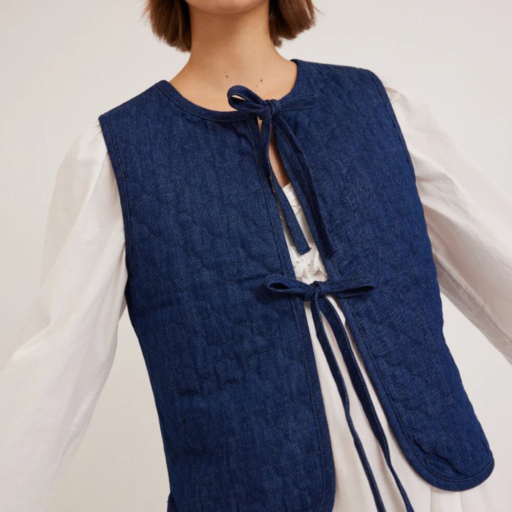 Damson Madder tilly gilet - denim - US size 8